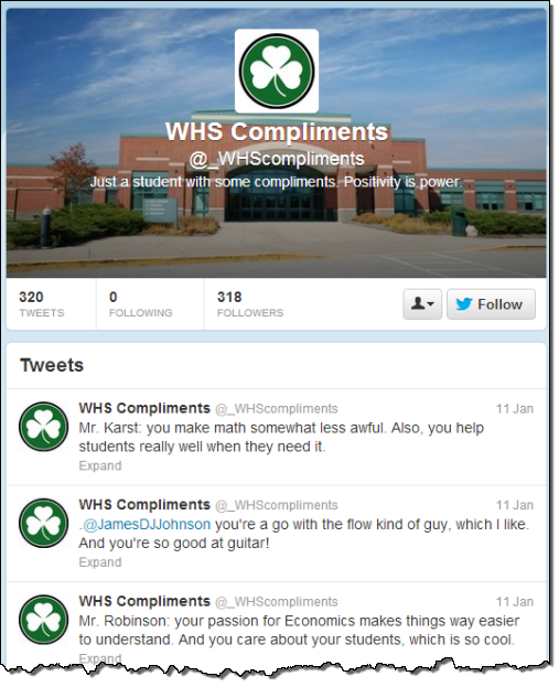 WHSCompliments Twitter Account